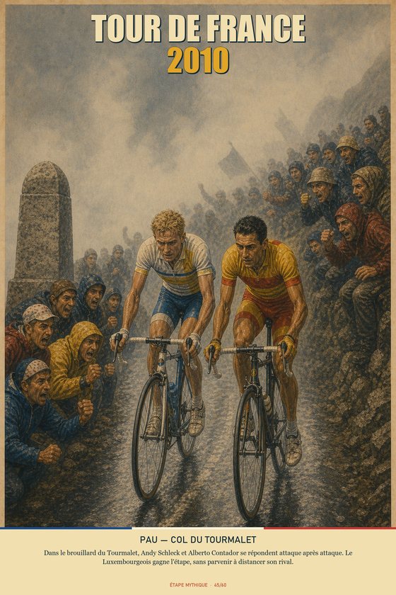 Affiche POSTYOURMOOD Tour de France 2010, étape Pau vers Col du Tourmalet