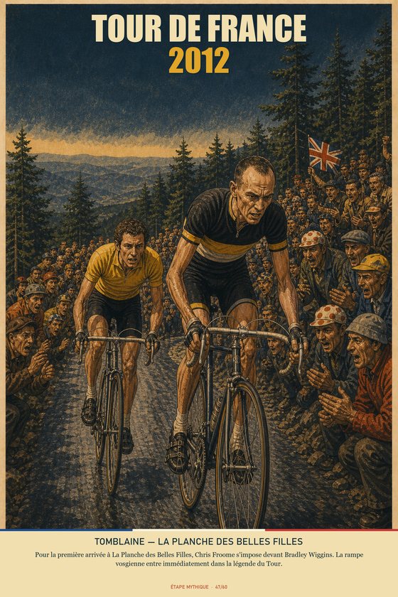 Affiche POSTYOURMOOD Tour de France 2012, étape Tomblaine vers La Planche des Belles Filles