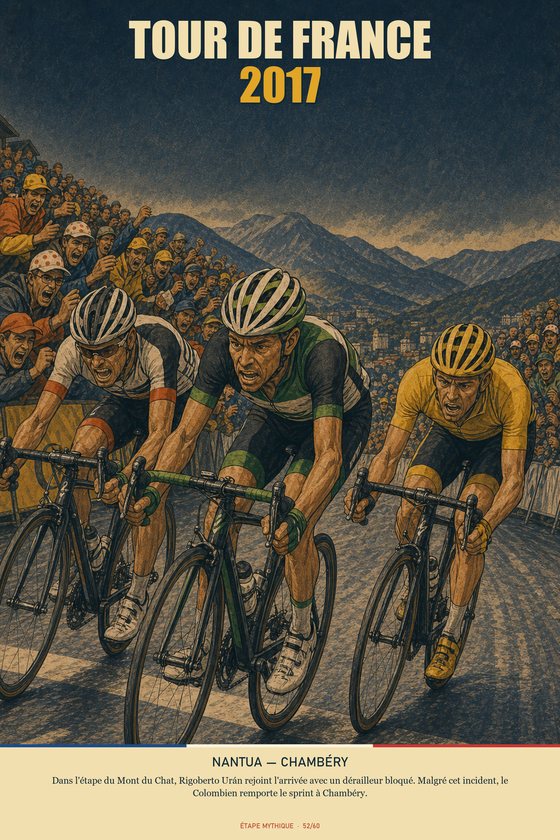 Affiche POSTYOURMOOD Tour de France 2017, étape Nantua vers Chambéry