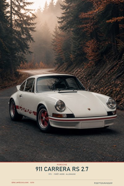 Affiche PORSCHE 911 CARRERA RS 2.7 1973