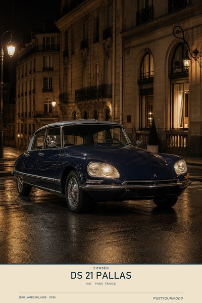Affiche CITROËN DS 21 PALLAS 1967