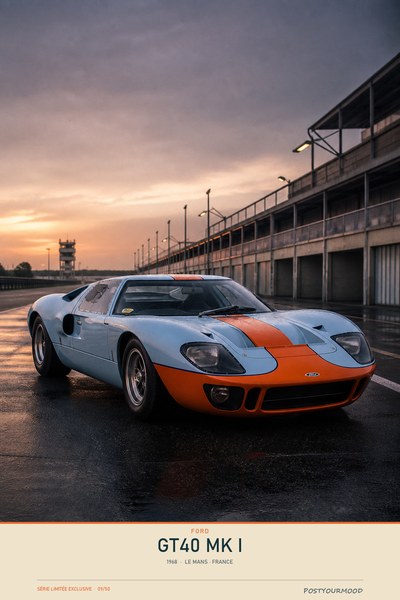 Affiche FORD GT40 MK I 1968