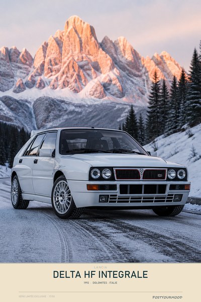 Affiche LANCIA DELTA HF INTEGRALE 1992