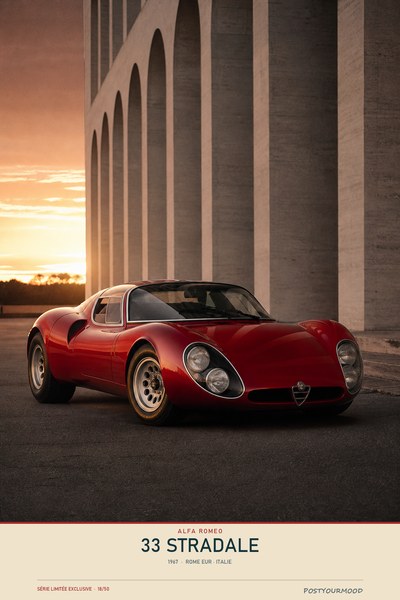 Affiche ALFA ROMEO 33 STRADALE 1967