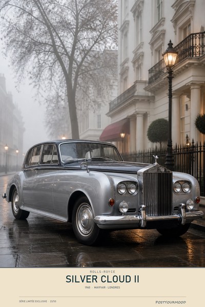 Affiche ROLLS-ROYCE SILVER CLOUD II 1960