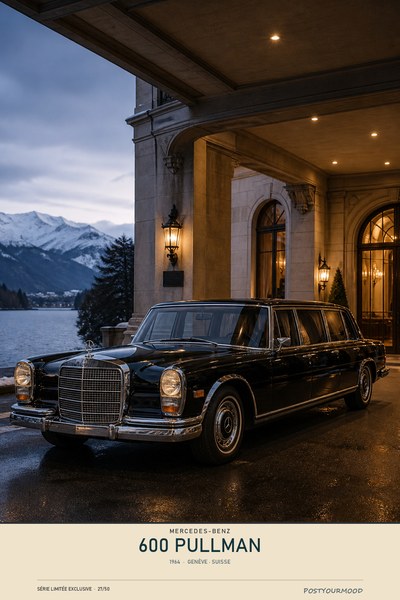 Affiche MERCEDES-BENZ 600 PULLMAN 1964