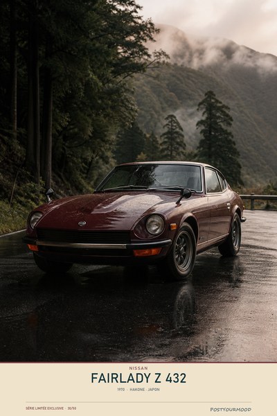 Affiche NISSAN FAIRLADY Z 432 1970