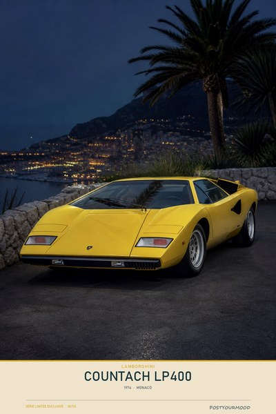Affiche LAMBORGHINI COUNTACH LP400 1974