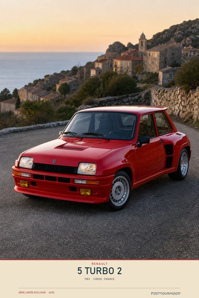 Affiche RENAULT 5 TURBO 2 1983