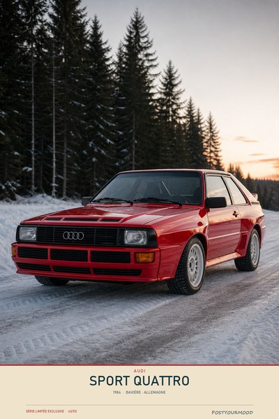 Affiche AUDI SPORT QUATTRO 1984