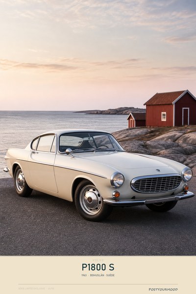 Affiche VOLVO P1800 S 1963