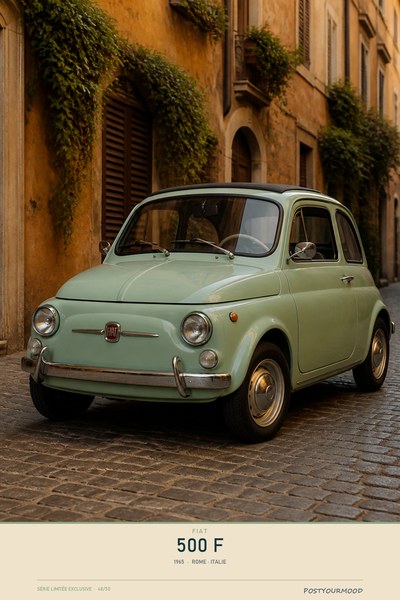 Affiche FIAT 500 F 1965